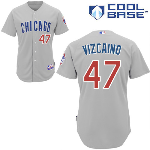 Arodys Vizcaino #47 mlb Jersey-Chicago Cubs Women's Authentic Road Gray Baseball Jersey